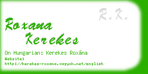 roxana kerekes business card